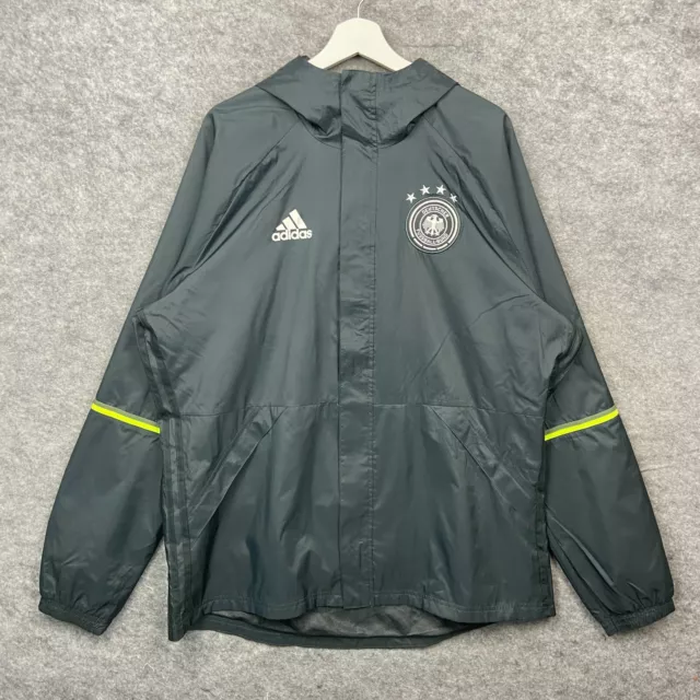 Germany Football Jacket Mens Extra Large Grey Adidas National Team Soccer Coat