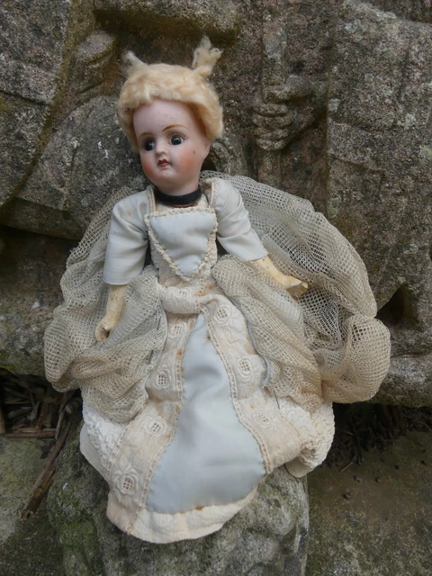 Cape Ancienne Pour Poupée Mignonnette - Noir, Laine, Parfait état