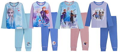 Set pigiami 2 ragazze Disney Frozen bambini lunghezza intera Elsa Anna Olaf pigiami da notte