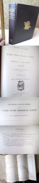 U.S.GEOLOGICAL SURVEY,20th ANNUAL REPORT,1900,George H. Eldridge,1st Ed,Illust