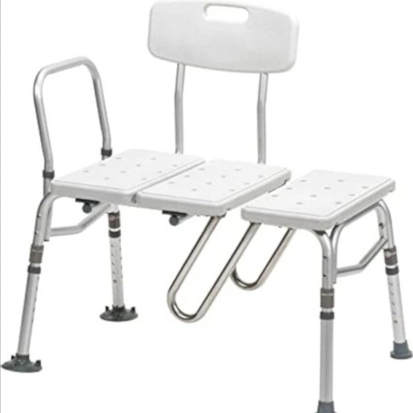 Drive Medical Splash Defense Senior Shower Transfer Bench with Curtain Guard