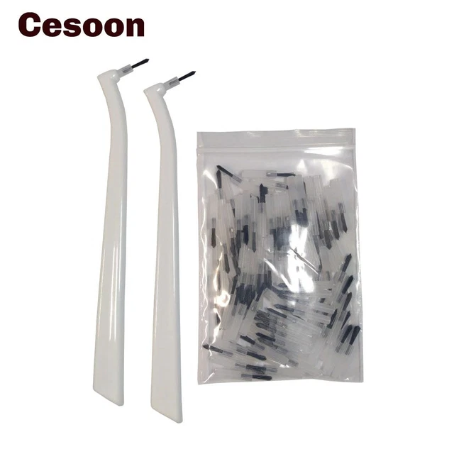 Dental 100Pcs Replaceable Applicator Tips+2 Applicator Handles Adhesives