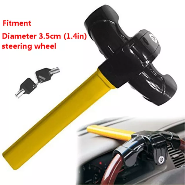 Car Steering Wheel Lock Key Cross-key Pick-proof Anti Theft Device Security Lock