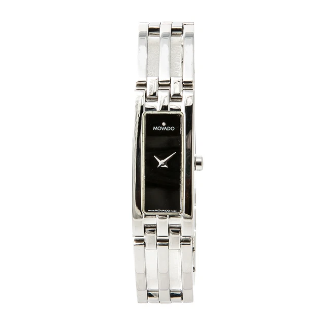 Orologio Movado Esperanza 84H51400 Da Donna Quadrante Nero Acciaio Inox 15 Mm