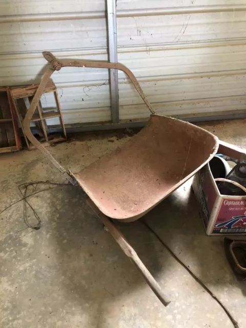Antique horse-drawn pan scraper