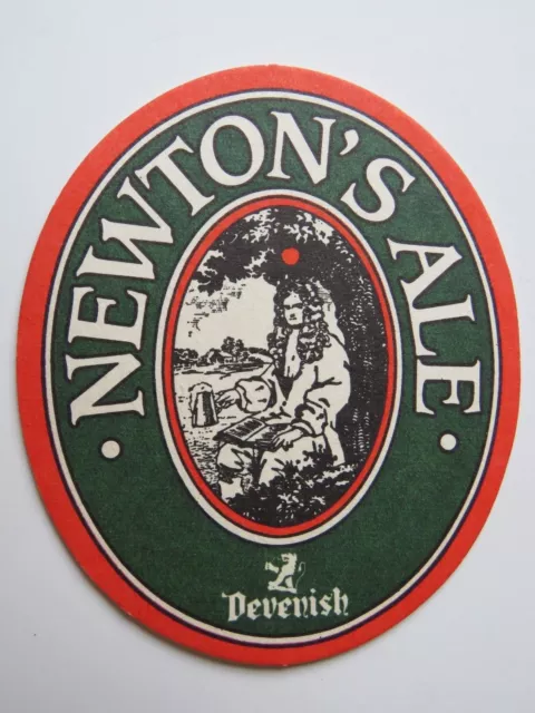 Beer Coaster ~ DEVENISH Weymouth Brewery Newton's Ale ~ Dorset, ENGLAND CLOSED