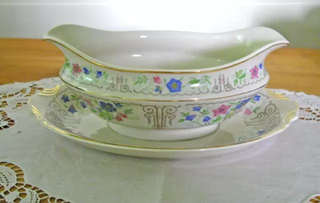Vintage Syracuse China BLOSSOM TIME Old Ivory O.P.CO  Gravy Sauce Boat ~