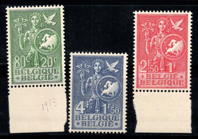Belgique 1953 Mi. 976-978 Neuf ** 100% Europe, jeunesse, symboles