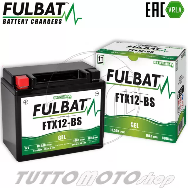 Batteria FULBAT GEL FTX12-BS = YTX12-BS Suzuki DL V Strom  650 2004 2005 2006