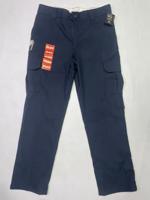 Dickies Mens Flex Regular Fit Straight Leg Work Uniform Cargo Pocket Pants 34x32