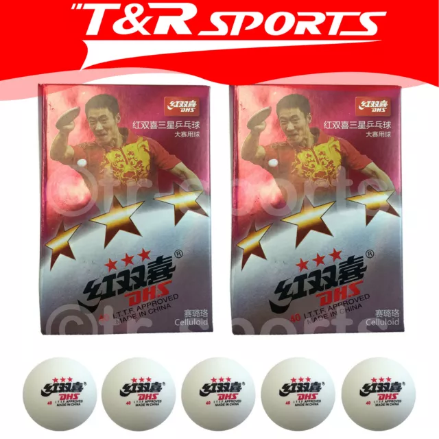 12x DHS 3 Star 40mm Table Tennis Ping Pong Competition Balls White
