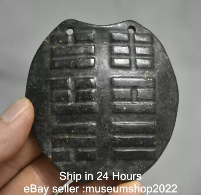 3.2 " Old Chinese Hongshan Culture Carving Turtle Shell Pendant Amulet