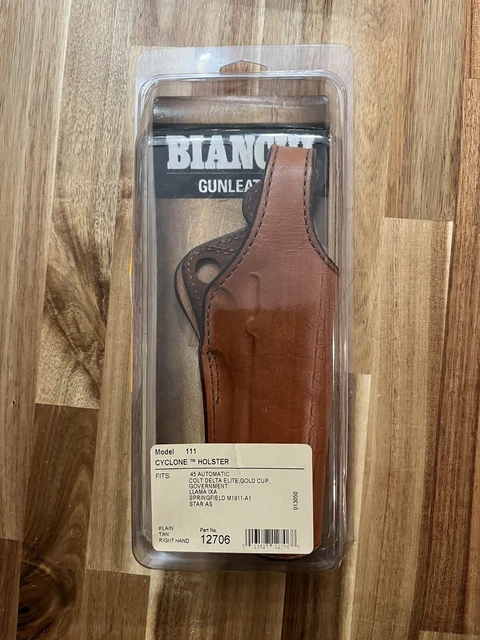 BIANCHI, 111 Cyclone Holster, Plain Tan, Right Hand