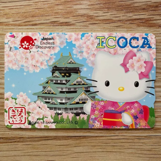Hello Kitty ICOCA IC card Osaka Castle Sakura Endless Discovery SANRIO