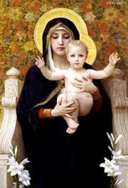 Hand-painted Wall Art Oil Painting on Canvas ,Popular Virgin Mary,24×36inch 2