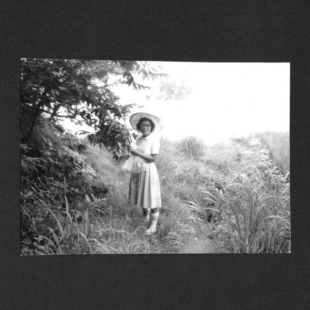 Portrait, de, a, jeune femme souriante, à, sac à dos, tenue, randonnée, bâton, debout, sommet, montagne | Photo Gratuite