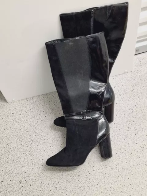 NEW LOOK BLACK Knee Boots Size Wide Fit UK 9 15.99 PicClick UK