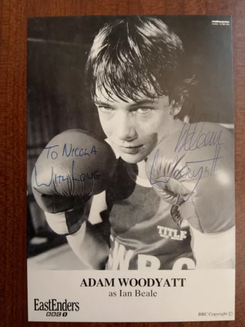 ADAM WOODYATT *Ian Beale* EASTENDERS HAND SIGNED CAST CARD AUTOGRAPH FREE POST