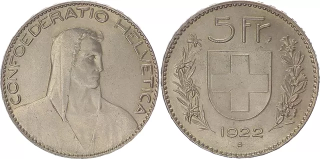 Svizzera 5 franchi 1922 B