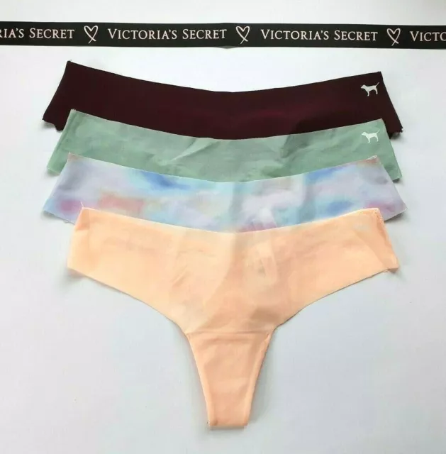 VICTORIAS SECRET SEAMLESS NWT Lace Back No Show THONG Panty SEXY