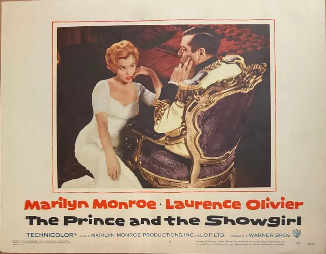 Marilyn Monroe The Prince and the Showgirl Original Lobby Card #2 (1957) 11"x14"