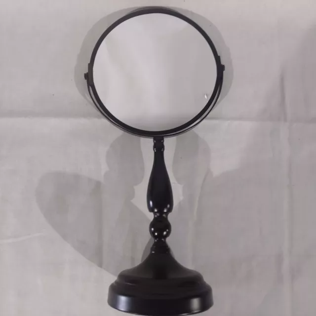 Modern  360 Degree Swivel Vanity Mirror Oil Rubbed Bronze Metal Dual Magnificati