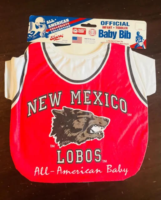 Adorable Ncaa New Mexico Lobos Basketball Jersey All American Baby Toddler Bib