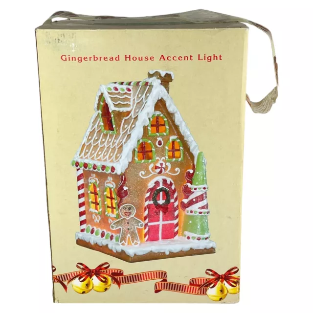 VINTAGE CHRISTMAS GINGERBREAD House Accent Light Cracker Barrel ...