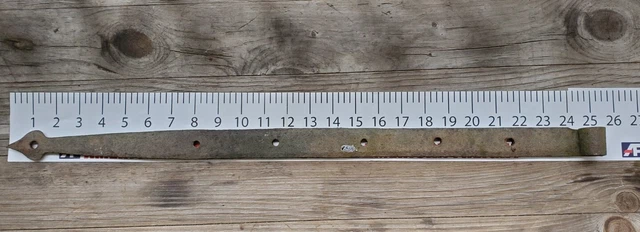 Blacksmith Forged Wrought Iron Barn Door Strap Hinge Mid-Late  1800's LOOK!