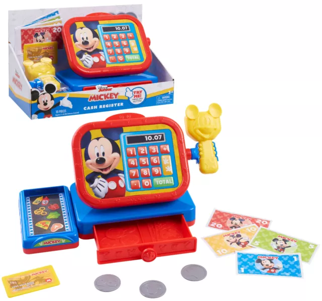 Just Play Mickey Mouse rot Spielzeug-Registrierkasse für Kinder mit Klängen