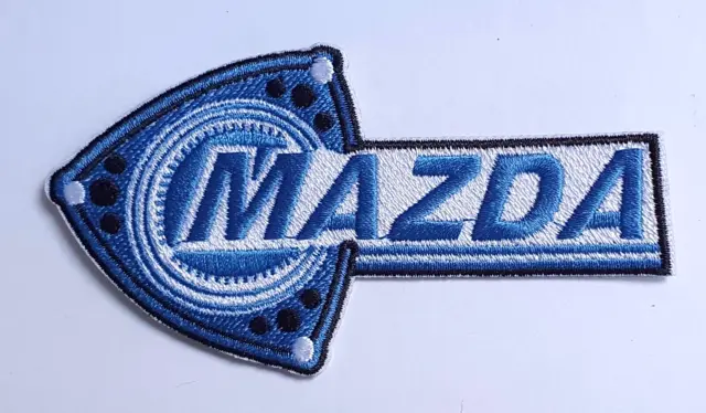 Mazda rotary, blue embroidered cloth patch                               G020804