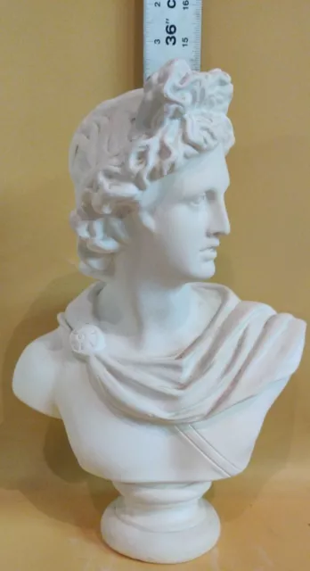 APOLLO GREEK ROMAN God Bust Head Cast Marble Statue Sculpture Handmade 12.6in  £87.79 - PicClick UK