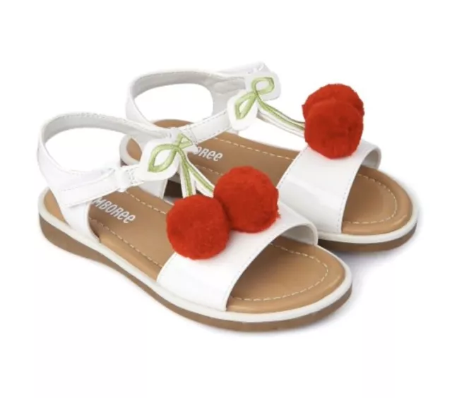 Gymboree Pom Pom Cherry Sandals Size 5 2