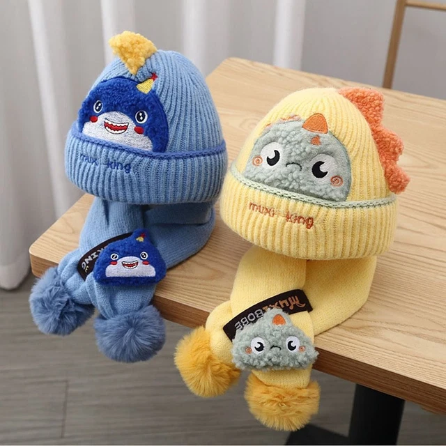Set sciarpe cappello caldo a maglia bambini maglia berretto ragazza ragazzo