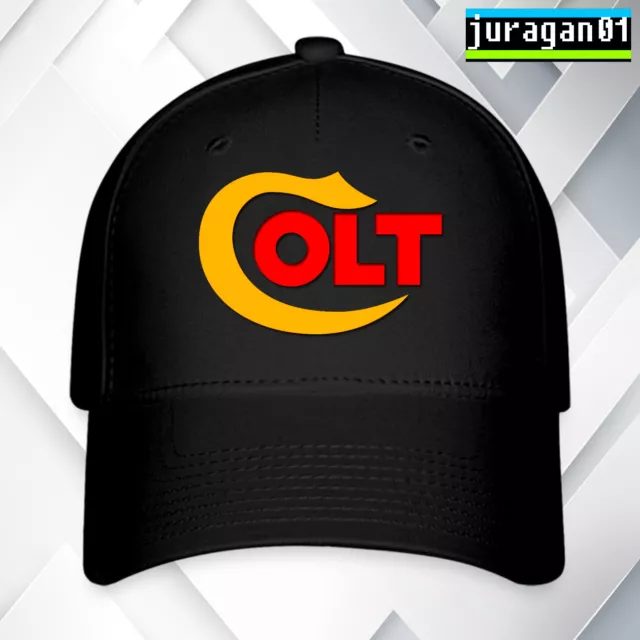 New COLT Guns Firearms Logo Black Hat Baseball Cap Size S/M L/XL