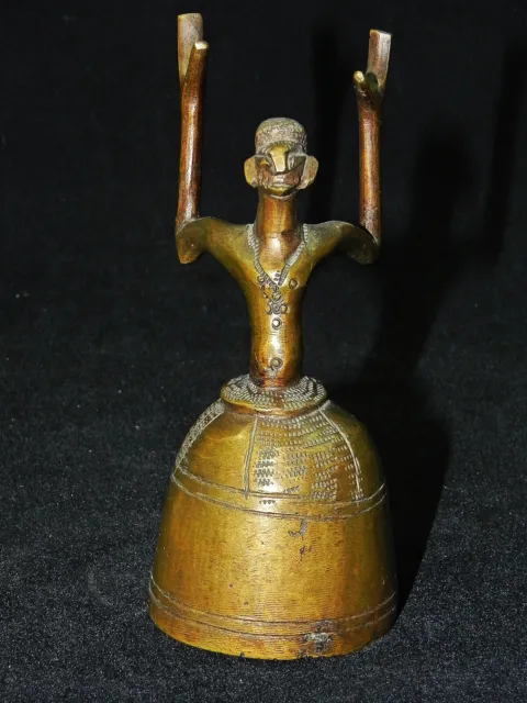 (A713) Campana de mesa africana bronce
