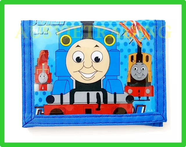 new Thomas The Tank cartoon Wallet boys kids tri-fold coin purse