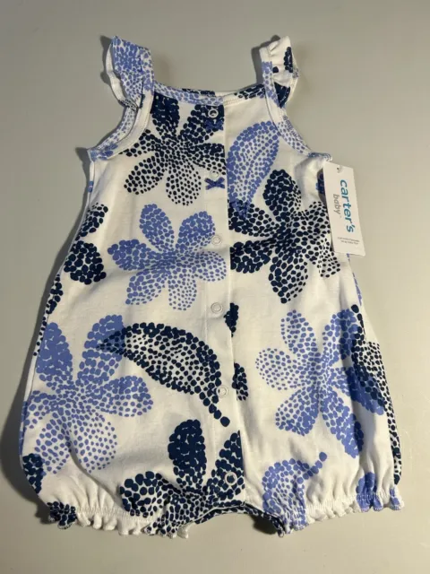 Carters Baby Girl Blue /white Starfish One Piece Knit Outfit size 9 M NWT
