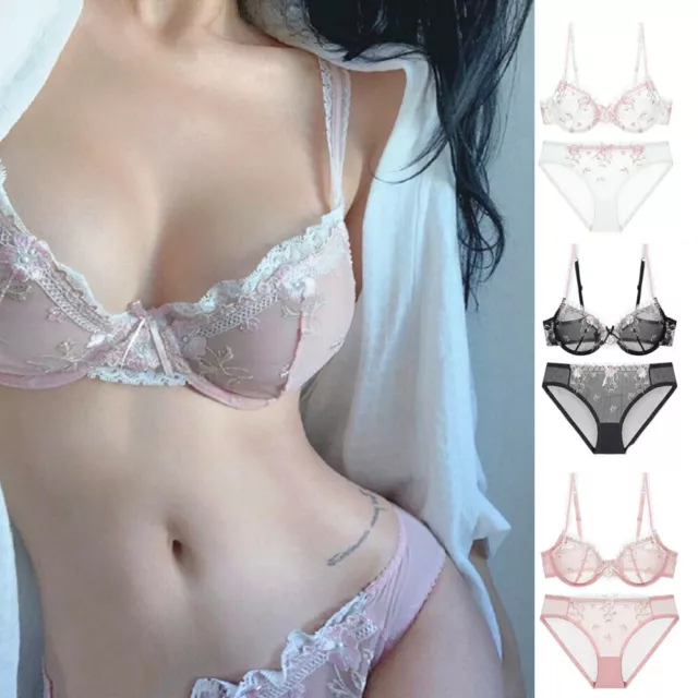 Small Cup Ladies Bras Set Thin Padded Sexy Lingerie Underwire Lift Up  Brassiere