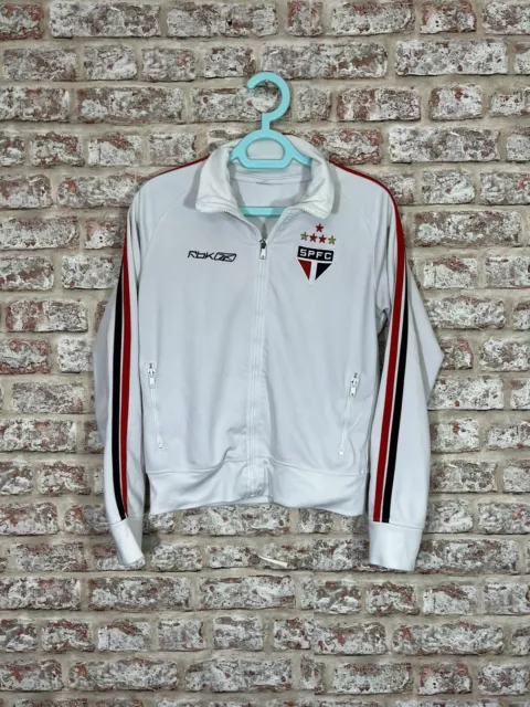 Y2K Reebok RBK spfc squadra di calcio San Paolo giacca con cerniera bambini piccoli?