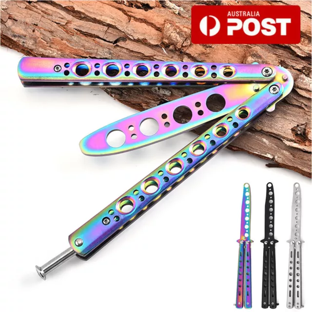 Butterfly Knife Trainer Balisong Training Safty Practice Combo Folding Knife