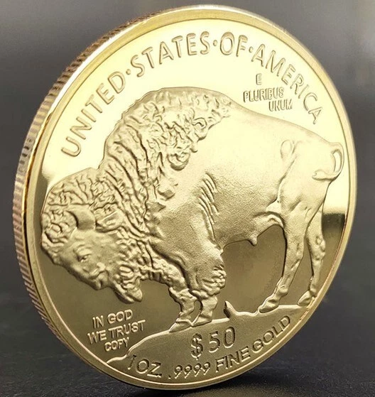 2012 24K Gold Plated $50 AMERICAN GOLD BUFFALO COIN