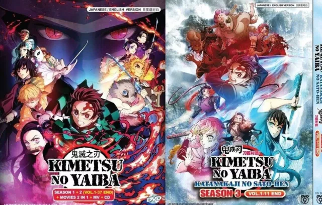 ENGLISH DUBBED Demon Slayer: Kimetsu No Yaiba Season 1+2 (1-44End) +Mugen  Movie