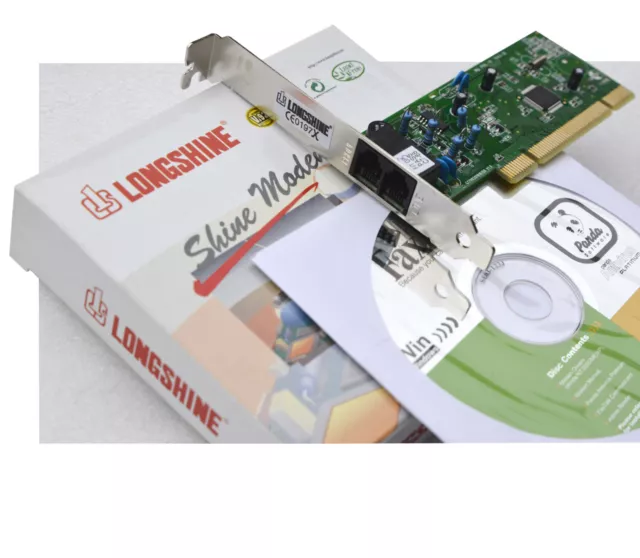 Interne PCI Routeur Faxmodem Longshine LCS-8056 Pour Windows 98SE 2000 XP Neuf