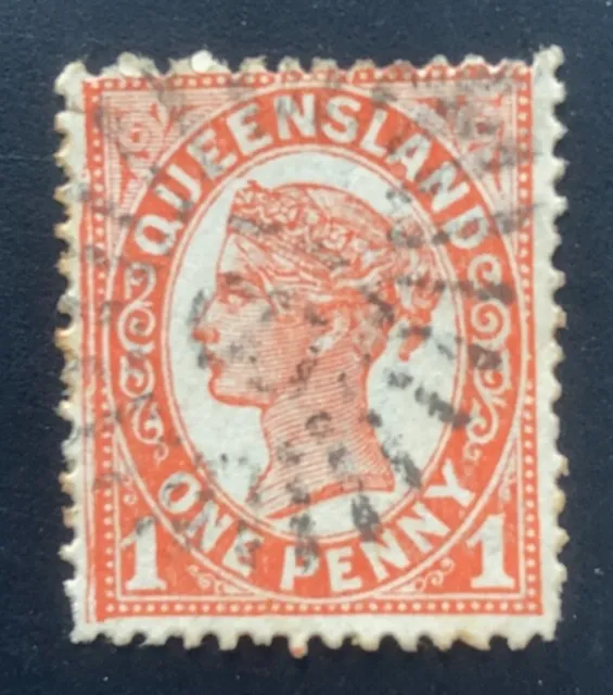 Queensland 1896 QV 1d Vermilion - Used (SG 229)