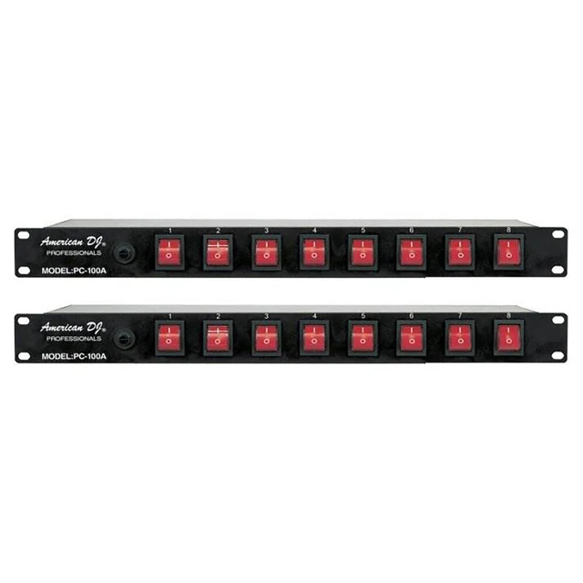 ADJ American DJ PC-100A 19 Inch Rack Light Power Distribution Center (2 Pack)