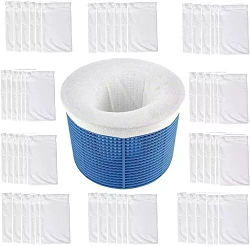 50 Packs of Pool Skimmer Socks Reusable Effective Pool Filter Basket Socks