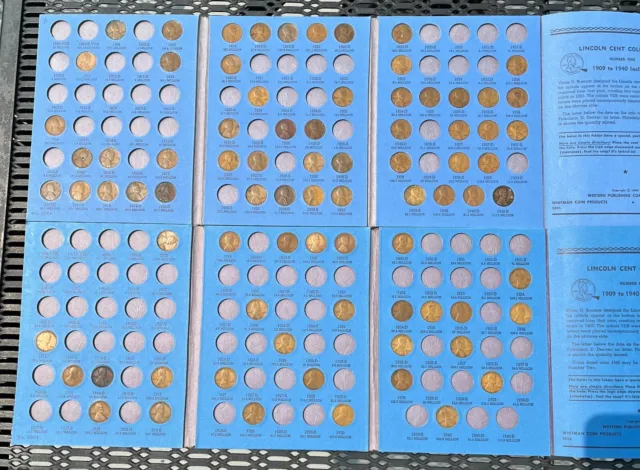 SET OF 2 LINCOLN HEAD CENT COLLECTION 1909 TO 1940 NUMBER ONE 51 of 89, 29 of 89