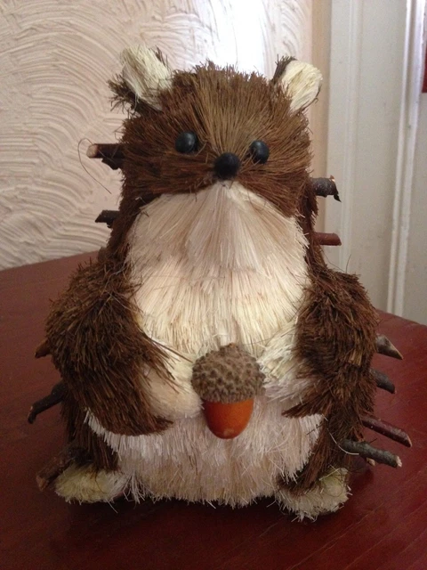 Handmade Hedgehog *All Natural Materials * 7" Tall *Unique!!