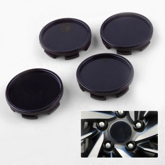 Elegante cappello mozzo ruota auto nero copertura decorativa 58 mm53 mm set di 4